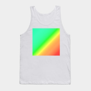 Diagonal Ombre Green Tank Top